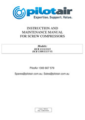 pilotair DCR 1311 Instruction And Maintenance Manual