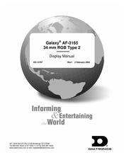 Daktronics Galaxy AF-3165 Display Manual