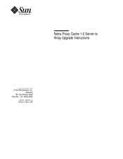 Sun Microsystems Netra Proxy Cache 1.0 Upgrade Instructions