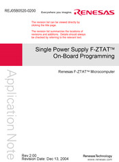 Renesas F-ZTAT SH7045F Manual
