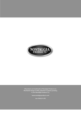 Nostalgia LSM400 Instructions And Recipes Manual