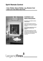 Legendfires Spirit Installation And User Instructions Manual