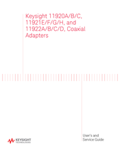 Keysight Technologies 11921E User's And Service Manual