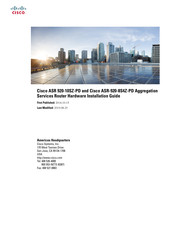 Cisco ASR-920-8S4Z-PD Hardware Installation Manual