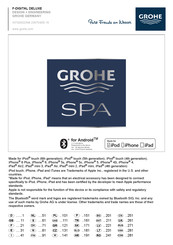 Grohe F-DIGITAL DELUXE Manual