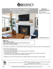 Regency Grandview G800C Owners & Installation Manual