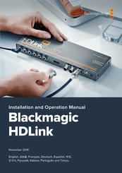 Blackmagicdesign HDLink Pro 3D DisplayPort Installation And Operation Manual