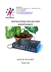 Devodama U1 Instructions For Use And Maintenance Manual