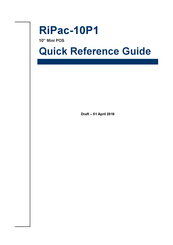 Avalue Technology RiPac-10P1 Quick Reference Manual