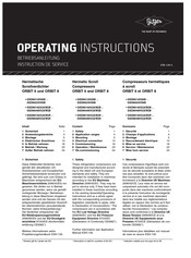 Bitzer Orbit 8 GSD80485VWR Series Operating Instructions Manual