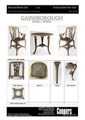 Coopers Of Stortford Gainsborough Bronze Bistro Set Instructions For Use