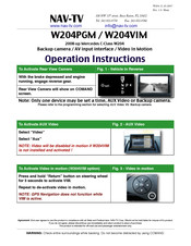 Nav Tv W204PGM Operation Instructions