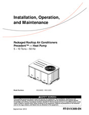 Trane Precedent WSC060ED Installation, Operation And Maintenance Manual