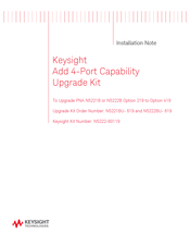 Keysight N5222-60119 Installation Note