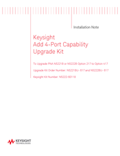 Keysight N5222-60118 Installation Note