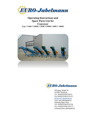 EURO-Jabelmann V2400 Operating Instructions Manual