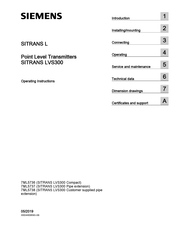 Siemens SITRANS LVS300 Operating Instructions Manual