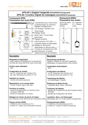 G+M Elektronik APS-24.1 Manual