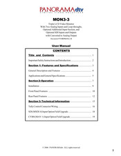 PANORAMAdtv MON3-3 User Manual