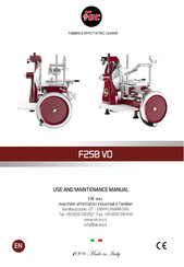 FAC F250 VO Use And Maintenance Manual