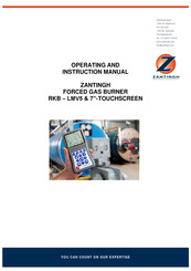ZANTINGH RKB Operating And Instruction Manual