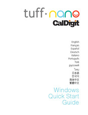 Tuff Nano CalDigit Windows Quick Start Manual