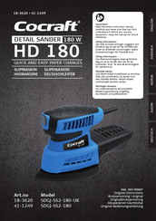 Cocraft HD 180 SDGJ-SS2-180-UK Original Instructions Manual