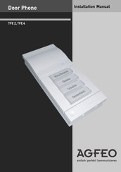 AGFEO TFE 2 Installation Manual