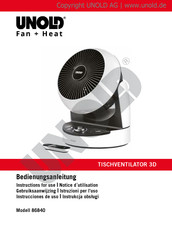 Unold TISCHVENTILATOR 3D Instructions For Use Manual