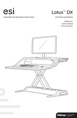 Fellowes ESI LOTUS-DX-WHT Assembly And Operation Instructions Manual