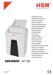 HSM Securio AF 100 Operating Instructions Manual