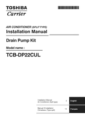 Toshiba TCB-DP22CUL Installation Manual