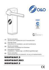 O&O 320010 Instructions For Installation, Use And Maintenance Manual
