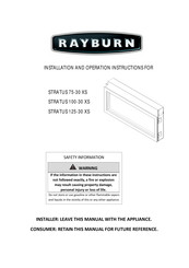 Rayburn STRATUS 100-30 XS Installation And Operation Instructions Manual
