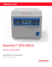 ThermoFisher Scientific SpeedVac SPD130DLX Installation And Operation Manual