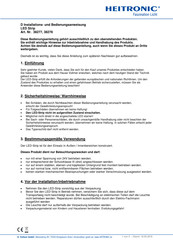 Heitronic 38278 Installation And Operating Instructions Manual