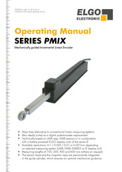ELGO Electronic PMIX-000 Operating Manual
