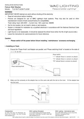 Wac Lighting Falcon Series Installation Instructions