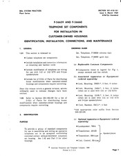 Bell System Practices AT&T F-56660 Identification, Installation, Connections, And Maintenance