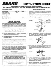 Sears 300.7271 Instruction Sheet