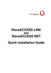 Lucent WaveACCESS LINK Series Quick Installation Manual