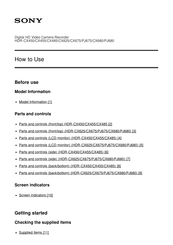 Sony HDR-CX680 Manuals | ManualsLib