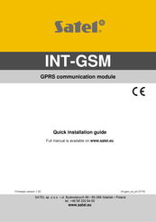 Satel INT-GSM Quick Installation Manual