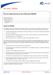NetComm NB3300 Installation And Setup