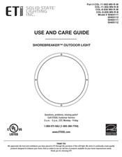 ETI SHOREBREAKER Series Use And Care Manual
