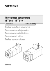 Siemens 1FT6 04 Series Instructions Manual