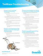 diversey TrailBlazer Troubleshooting Manual