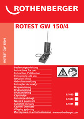 Rothenberger ROTEST GW 150/4 Instructions For Use Manual