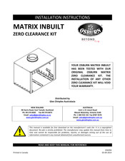 Osburn ZERO CLEARANCE KIT Installation Instructions Manual
