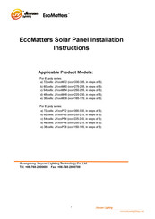 Jinyuan Lighting EcoMatters JY M36 Series Installation Instructions Manual